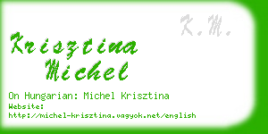 krisztina michel business card